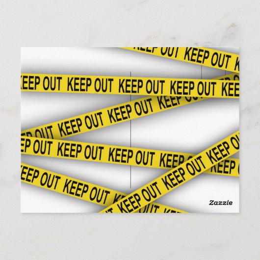 消保留は警察テー遠くにプ3dを横断しない ポストカード (裏面)