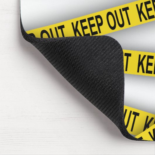 消保留は警察テー遠くにプ3dを横断しない マウスパッド (コーナー)