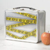 消保留は警察テー遠くにプ3dを横断しない メタルランチボックス (インサイチュ)