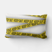 消保留は警察テー遠くにプ3dを横断しない ランバークッション (裏面)