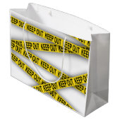 消保留は警察テー遠くにプ3dを横断しない ラージペーパーバッグ (裏面アングル)