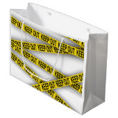 消保留は警察テー遠くにプ3dを横断しない ラージペーパーバッグ (正面アングル)