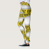 消保留は警察テー遠くにプ3dを横断しない レギンス (左)