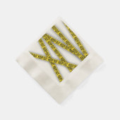 消保留は警察テー遠くにプ3dを横断しない 縁ありカクテルナプキン (角)