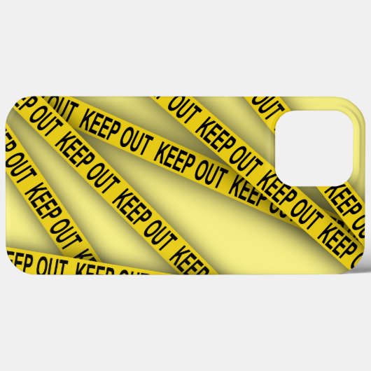 消保留は警察テー遠くにプ3dを横断しない Case-Mate iPhoneケース (裏面 (横))