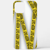 消保留は警察テー遠くにプ3dを横断しない Case-Mate iPhoneケース (裏面)