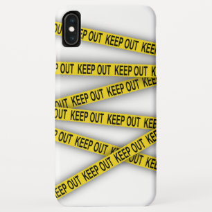 消保留は警察テー遠くにプ3dを横断しない iPhone XS maxケース