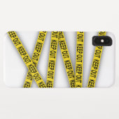 消保留は警察テー遠くにプ3dを横断しない Case-Mate iPhoneケース (裏面(横))