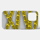 消保留は警察テー遠くにプ3dを横断しない Case-Mate iPhoneケース (裏面 (横))