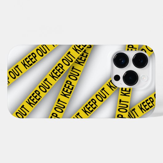 消保留は警察テー遠くにプ3dを横断しない Case-Mate iPhoneケース (裏面 (横))