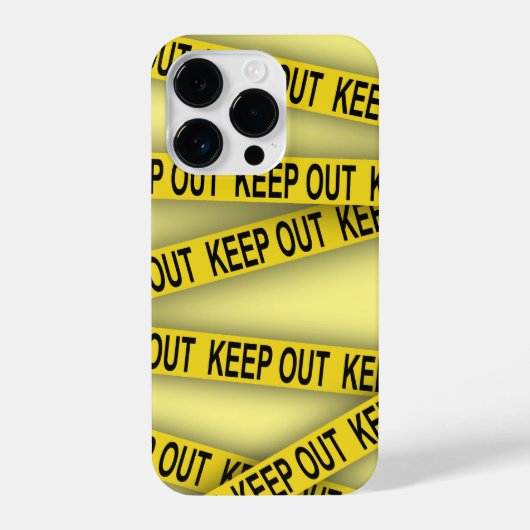 消保留は警察テー遠くにプ3dを横断しない iPhoneケース (裏面)