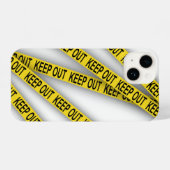 消保留は警察テー遠くにプ3dを横断しない iPhoneケース (裏面横)