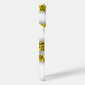 消保留は警察テー遠くにプ3dを横断しない iPhoneケース (右側面)