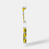 消保留は警察テー遠くにプ3dを横断しない iPhoneケース (左側面)