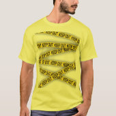 消保留は警察テー遠くにプ3dを横断しない tシャツ (正面)