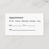 消化器アポイントメント名刺 名刺 (裏面)