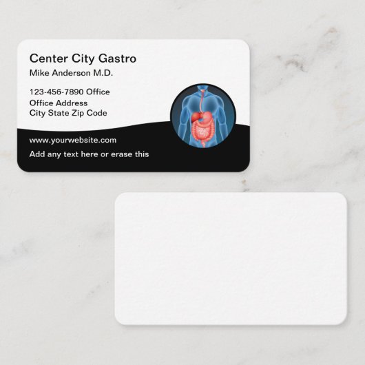 消化器モダン医の名刺 名刺 (正面/裏面)