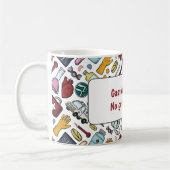 消化器内科のパンプン医師のパターンの贈り物 コーヒーマグカップ (左)