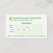 消化器外科 | アポイントメント 名刺 (裏面)