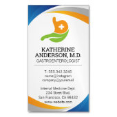 消化器科医のロゴ |内科 マグネット名刺 (正面縦)