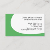 消化器科医消化器内科の名刺 名刺 (裏面)