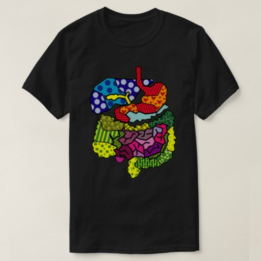 消化器系クラシック色Tシャツ.png Tシャツ (デザイン正面)