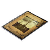 消印を押されたパリ旅行ジャーナルノート ノートブック (左側)