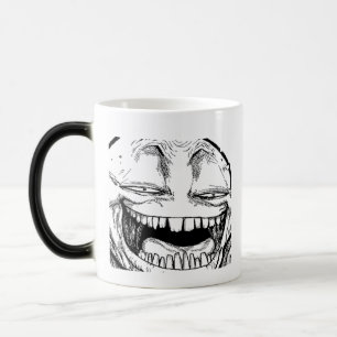 消失の微笑のトロールの顔のコーヒーカップのマグ モーフィングマグカップ