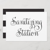 消毒ステーション 結婚式看板 招待状 (正面/裏面)