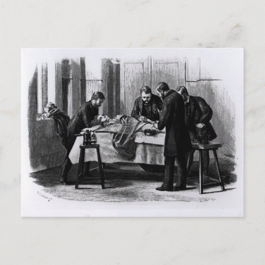 消毒手術, 1882 ポストカード (正面)