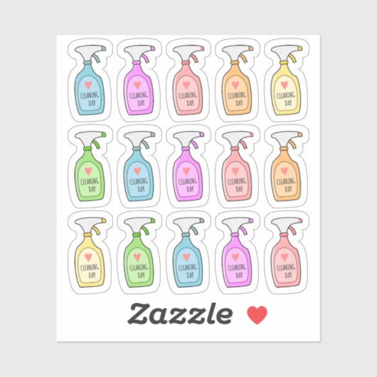 消毒用スプレー洗浄時間家事プランナー シール (シート)