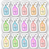 消毒用スプレー洗浄時間家事プランナー シール (正面)