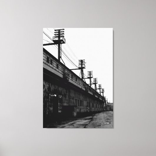 消滅するアメリカ産業都市産業プリント キャンバスプリント (正面)