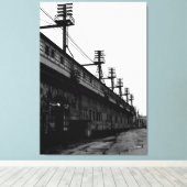 消滅するアメリカ産業都市産業プリント キャンバスプリント (インサイチュ (ウッドフロア))