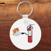 消火キーチェーンを出す消火器 キーホルダー (正面)