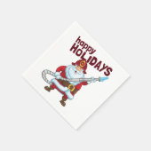 消火クリスマスサンタクロース消防士 スタンダードカクテルナプキン (角)