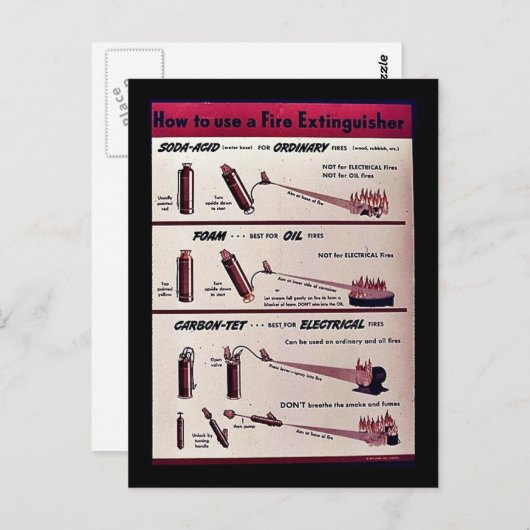 消火器の使用方法 ポストカード (正面/裏面)