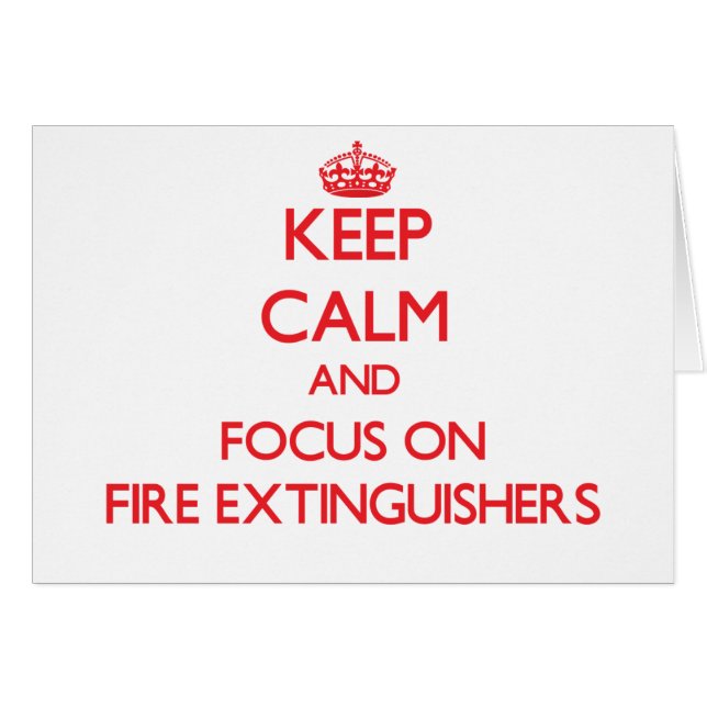 消火器の平静そして焦点を保って下さい (正面横)