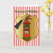 消火器クリスマスカード カード (黄色い花)