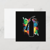 消火器スプレー絵画 グラフィティ 招待状 (正面/裏面)