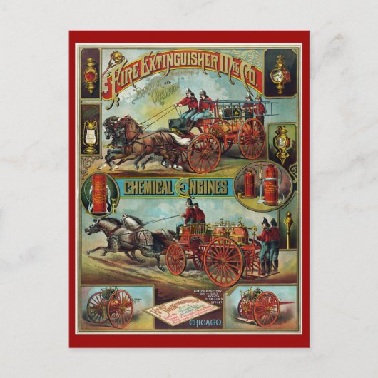 消火器及び化学エンジン ポストカード (正面)