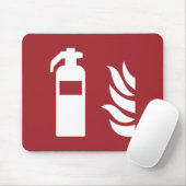 消火器安全標識 マウスパッド (マウス)