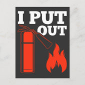 消火器消火おもしろい器引用文 ポストカード (正面)