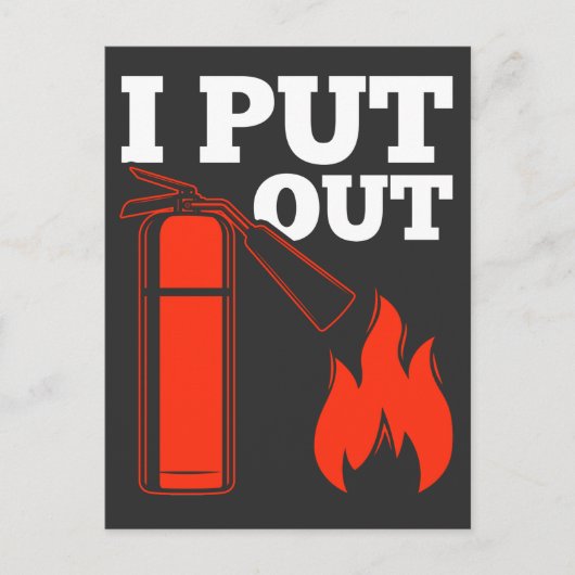 消火器消火おもしろい器引用文 ポストカード (正面)