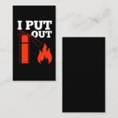 消火器消火おもしろい器引用文 名刺 (正面/裏面)