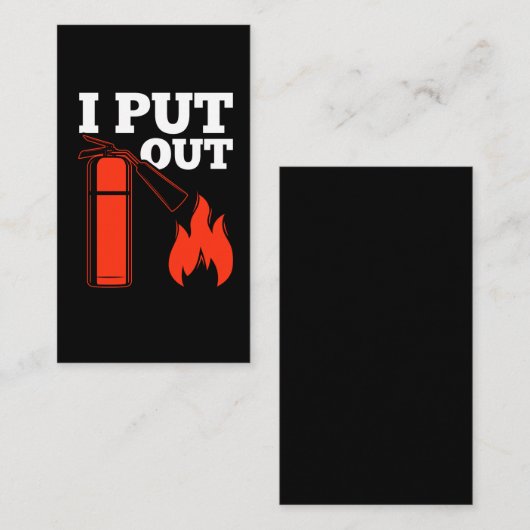 消火器消火おもしろい器引用文 名刺 (正面/裏面)