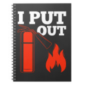 消火器消防士おもしろい消防士引用文 ノートブック (正面)