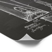 消火器1880パテントアート – Chalkboard ポスター (角)