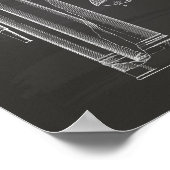 消火器1927パテントアート – Chalkboard ポスター (角)