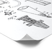 消火器1930パテントアート – ホワイト紙 ポスター (角)